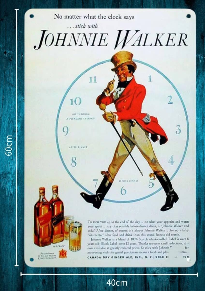 大型60cm ジョニーウォーカー メタル看板アメリカン・ガレージ