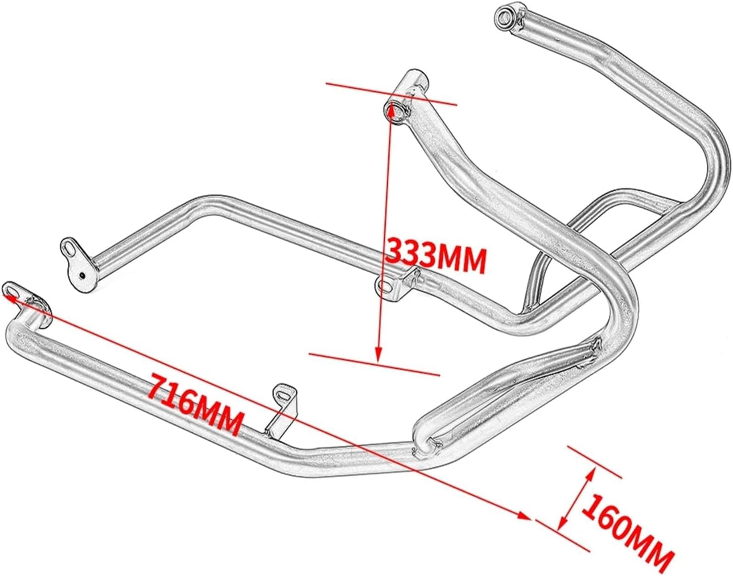 Barre protezione moto Telaio per barra di protezione per moto per X-ADV750 2017-2020 superiore inferiore per motore