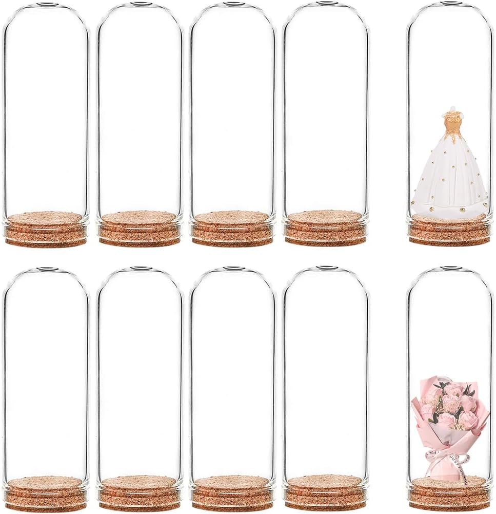 BENECREAT 20 Pack 40ml Glass Jars Bottles Decoration Bottles with Cork Stoppers for Party Favors, Arts, Small Projects and DIY Decorations