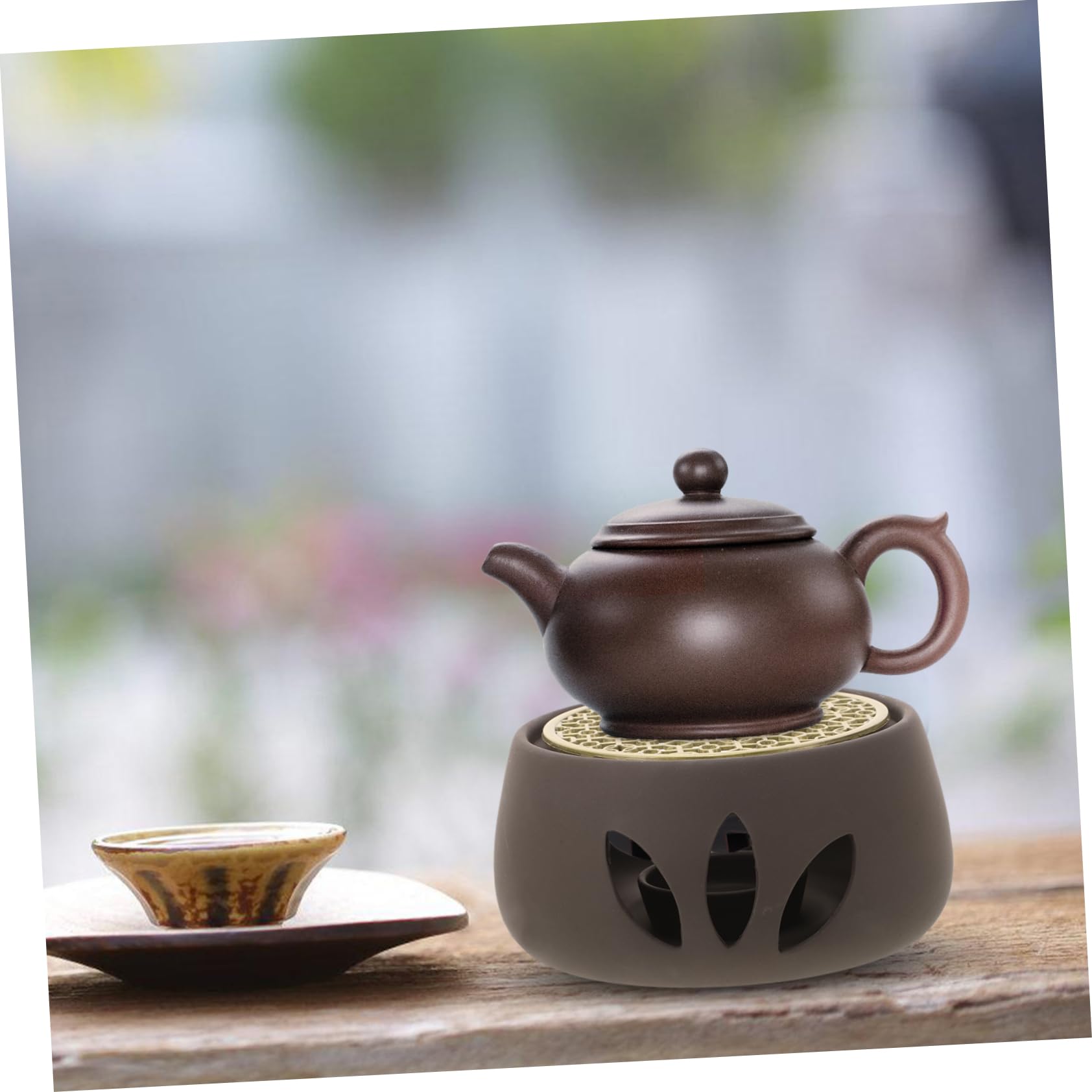 Calentador de Tetera Japonés de Cerámica Vela para Té