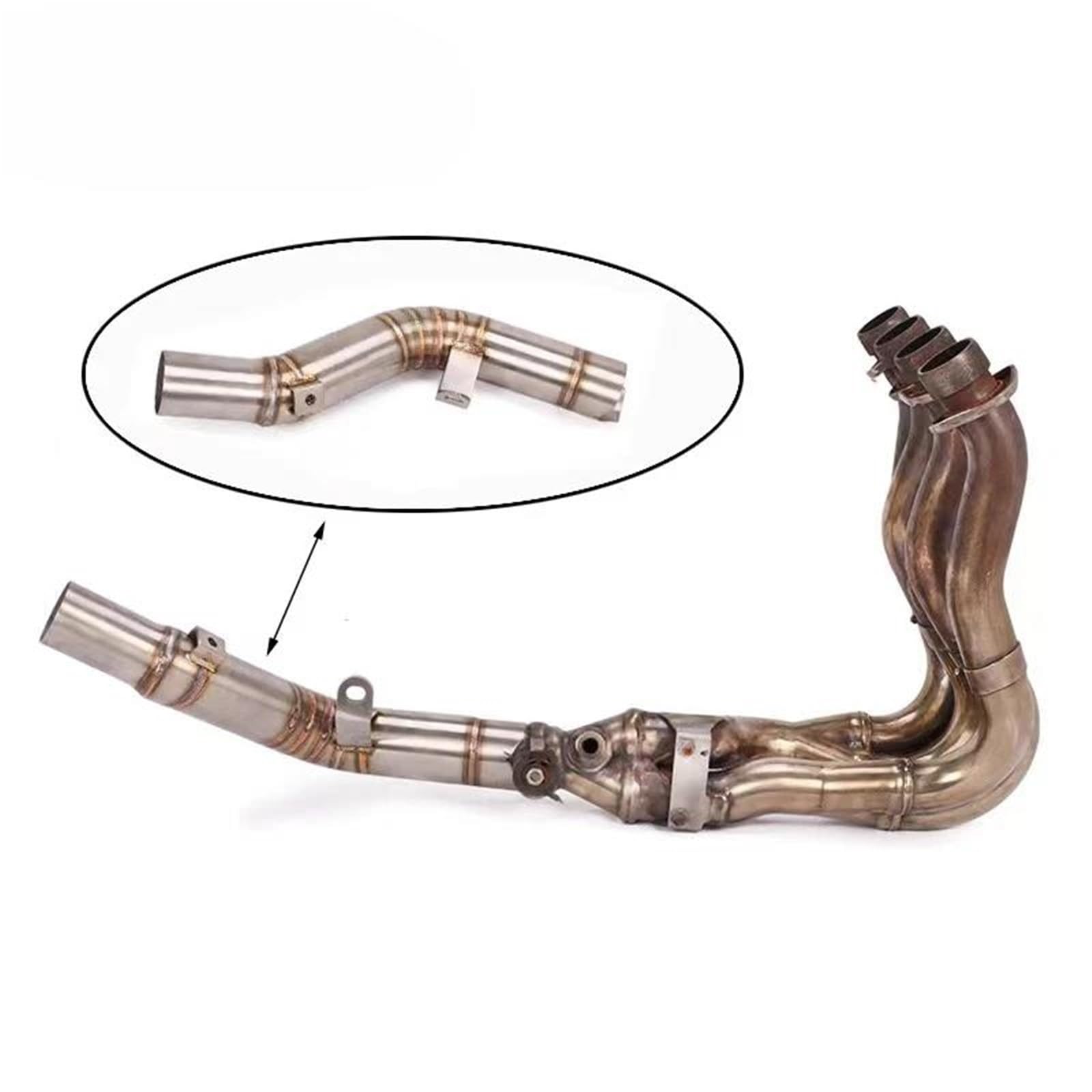 Genérico Silenciador de Escape Silenciador Conexión Tubo Escape Motocicleta para Suzuki para GSXR 600 750 K8 K9 L1 2008-2010