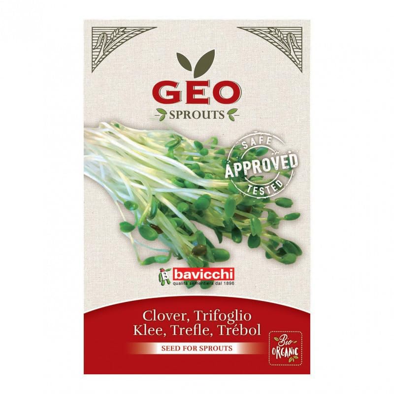 Kit de Germination GEO Plus 3 Niveaux – Excellente qualité & très haute germinabilité | Germoir plastique sans BPA (couvercle + base d’égouttage) |10 Graines à germer bio longue conservation (250 g)
