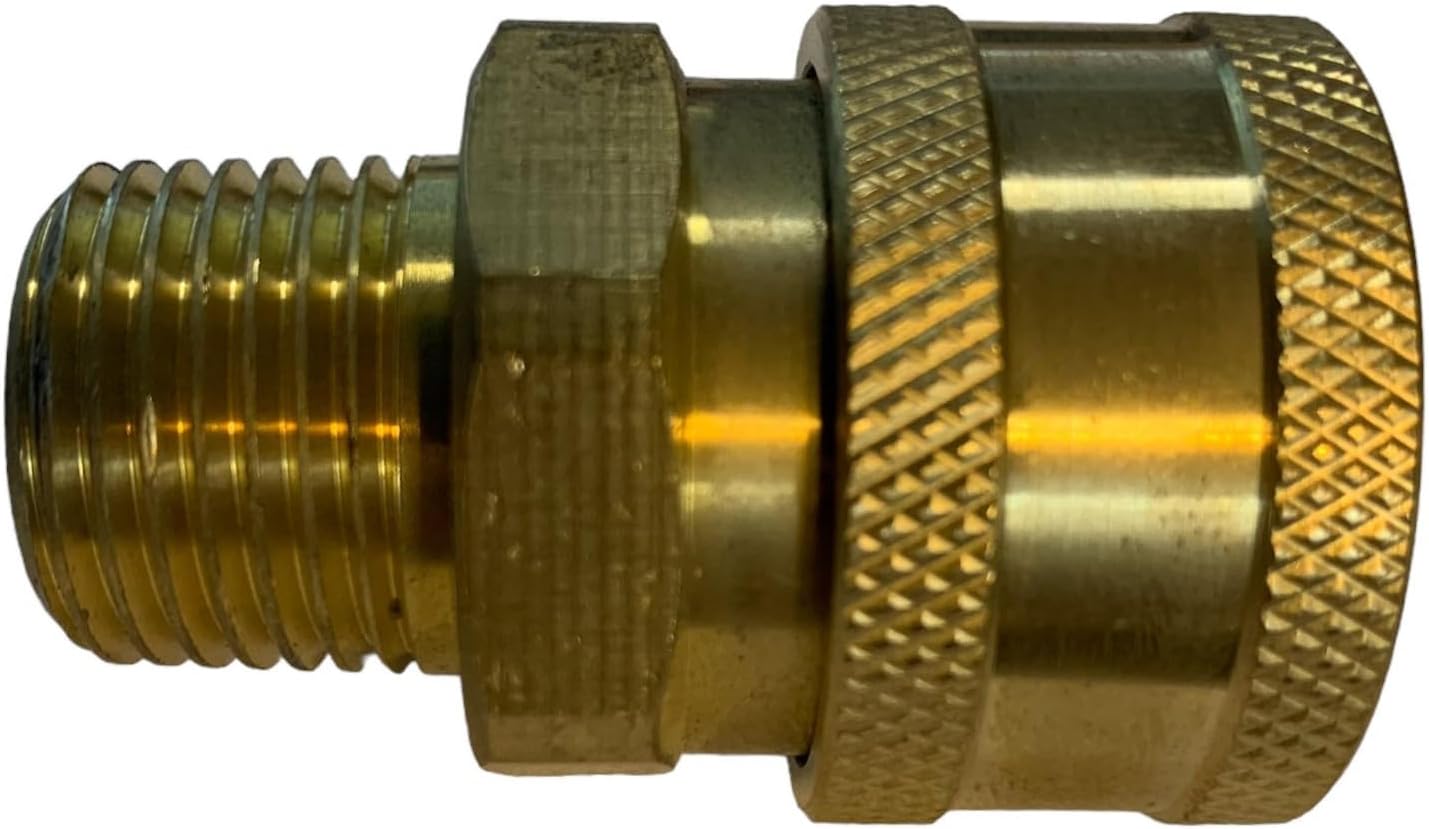Pressure Washer Male Quick Connect Socket Coupler (Important Note: Thread Diameter Measures Almost 7/8 Inch on a 1/2 NPT Size) 1/2 NPT is The Inner Dimension!