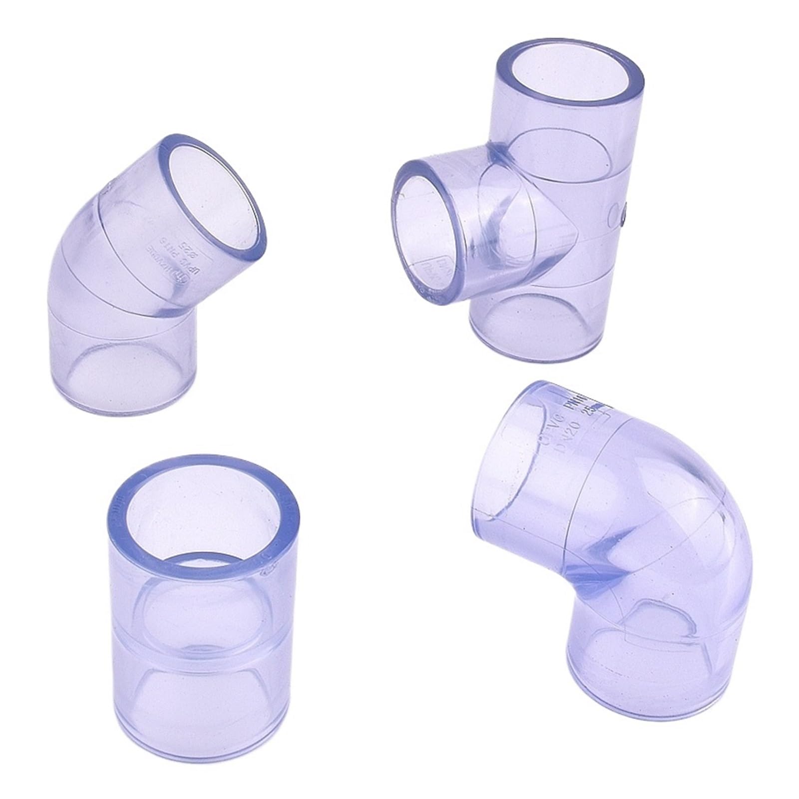 UPVC 20~63mm blu trasparente acquario serbatoio connettore irrigazione giardino valvola a sfera/diretto/gomito/tee/giunto di unione/giunto a croce(Union Connector,63mm)