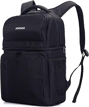 Amazon Adrimer 保冷リュック クーラーバッグ リュックサック お弁当用 大容量 保冷保温 クーラーバッグ 2層式 乾湿分離 男女兼用 バックパック 買い物 運動会 通学 お花見 旅行 アウトドア Adrimer クーラーボックス