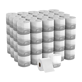 Georgia-Pacific Pacific Blue Basic 2-Ply Embossed Toilet Paper,19880/01, 550 Sheets Per Roll, 80 Rolls Per Case