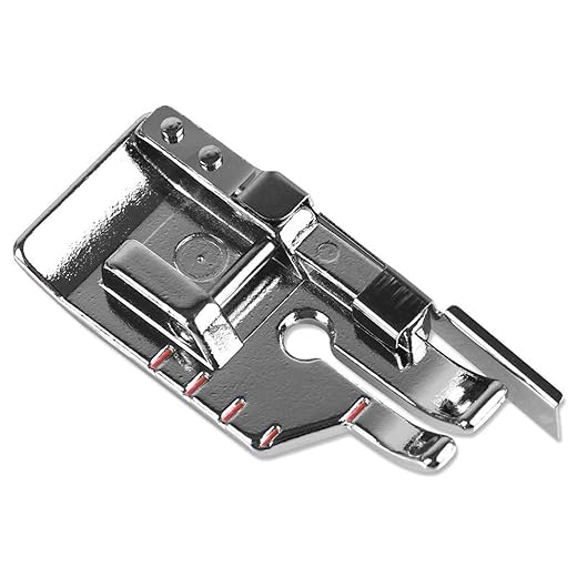 DREAMSTITCH 7317R 1/4 inch Quilting Sewing Machine Presser Foot with Red Line and Edge Guide Fits All Low Shank Snap-On Singer,Brother,Babylock,Janome,Kenmore,White,Juki,Simplicity,Elna Sewing Machine