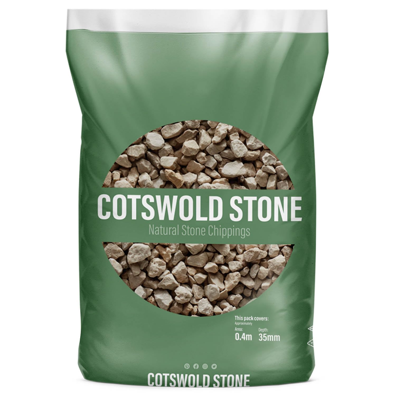 UNIQUE HOME LIVING UHL Decorative Stone Chippings Rock Slate Garden Patio Gravel Aggregates for Driveway Paths Landscape Flower Bed, Natural Stone Pebbles for Plant Pots Vases, COTSWOLD 14-26mm โ image 1
