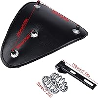 Vista 4 de Silla de montar universal de piel de cocodrilo para Honda/Yamaha/Kawasaki/Suzuki/Bobber/Chopper (marrón)