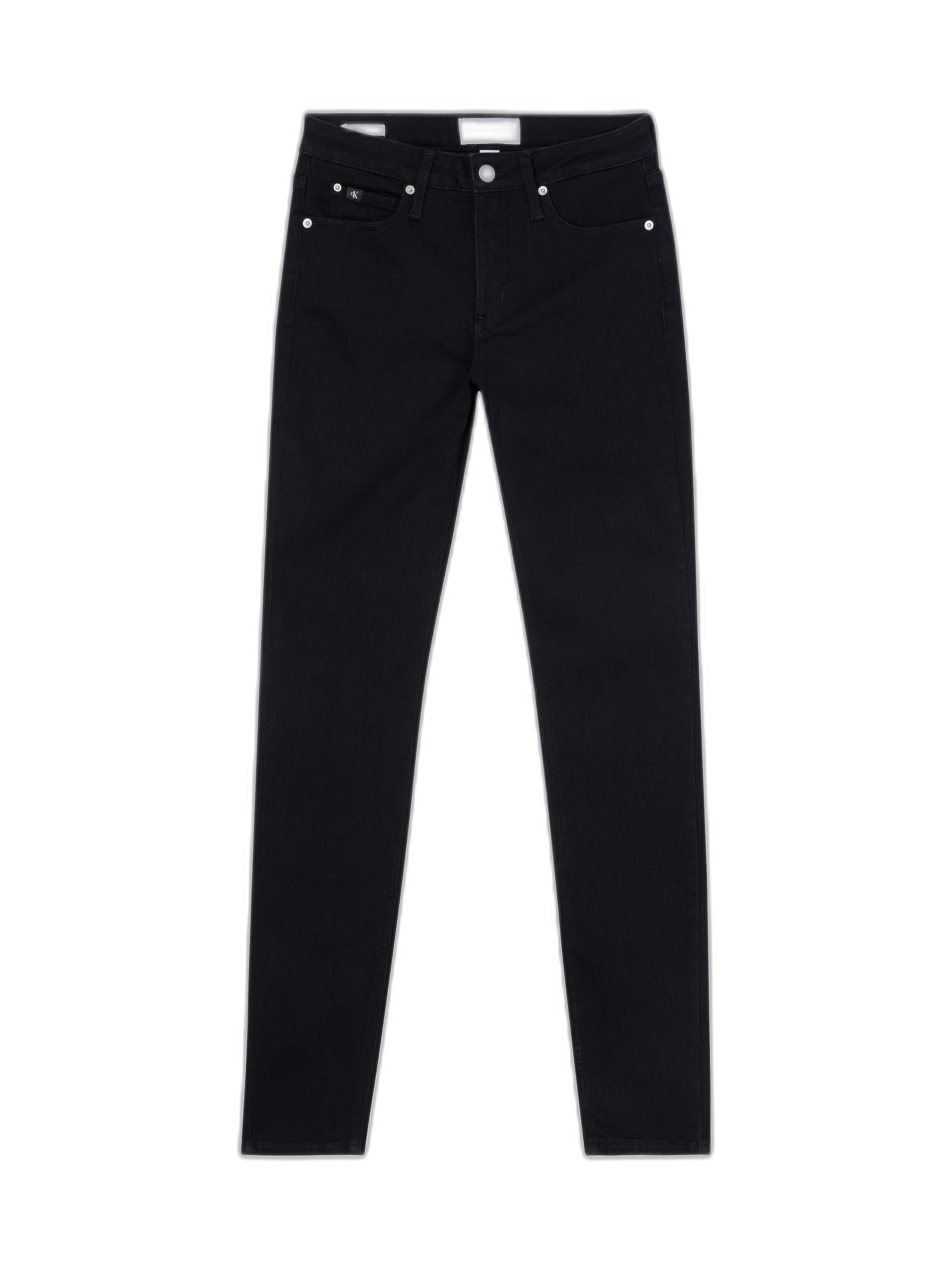 Calvin Klein Women’s Mid Rise Skinny Fit Jeans, Black (Denim Black), 33W/34L