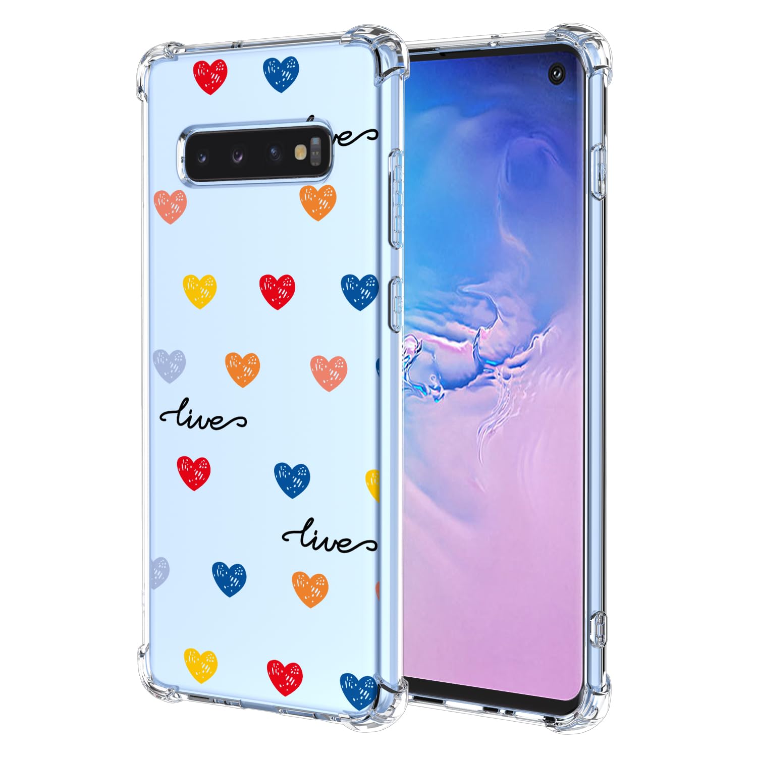 Callyue Case for Samsung Galaxy S10 4G, Colorful Pattern Design, Protective Case Clear Slim Soft, Fashionable Designs for ...