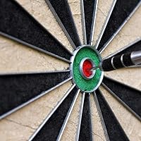 Vista 5 de Bristle Dart Board – Tournament Sized Indoor Hanging Number Target Game for Steel Tip Darts – Dartboard with Mounting Hardware by Hey Play