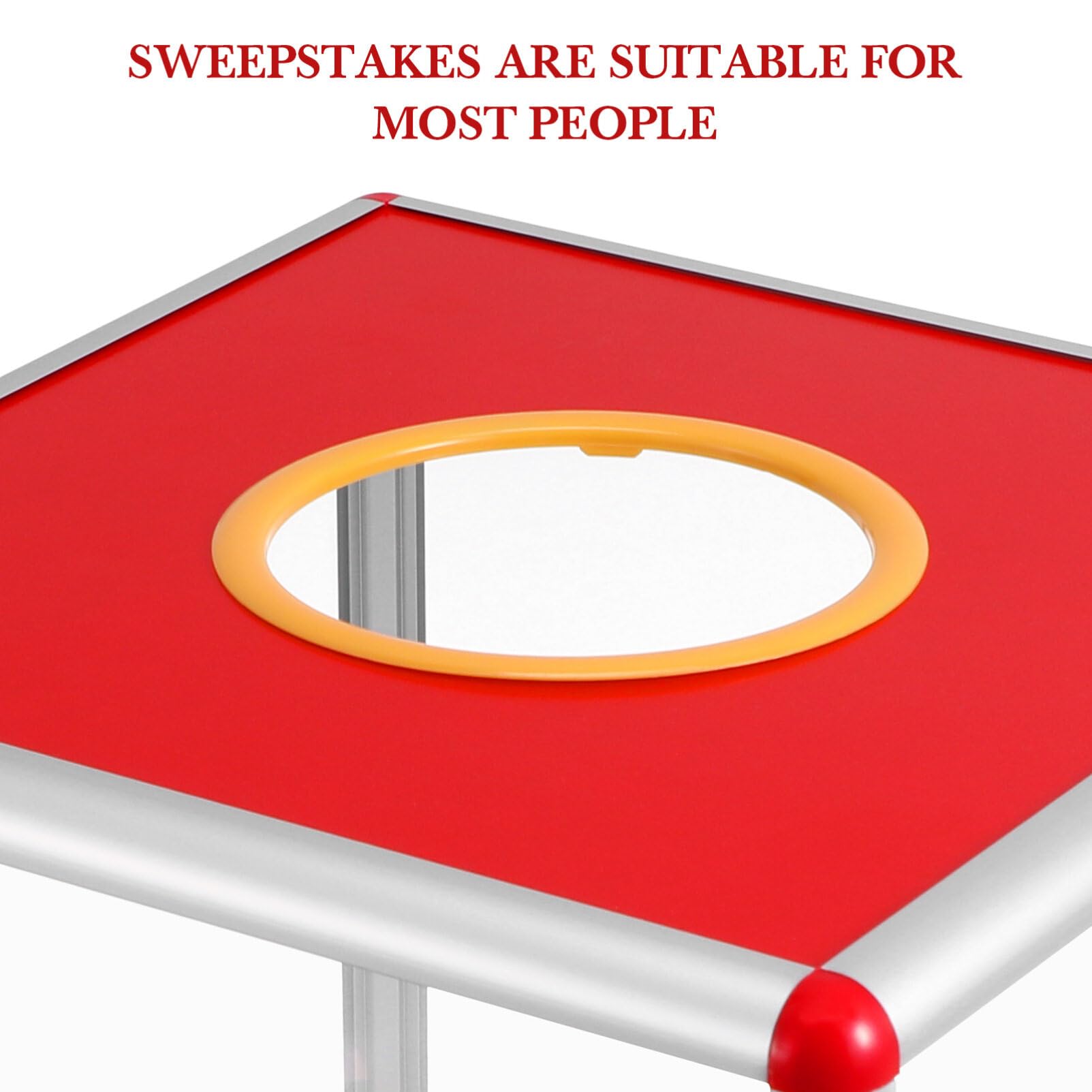 Operitacx Red Lottery Box 12 Inch Square Raffle Ticket Holder Donation Collection Storage Case for Voting Contests and Charity Events - Image 4