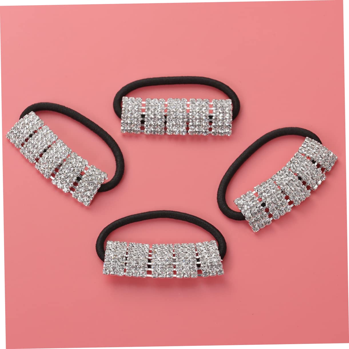 12stücke Elastische Haargummis Mit Strass Wasserfeste Haarbänder Für Mädchen Und Damen Als Ponytail Und Modisches Armband Für