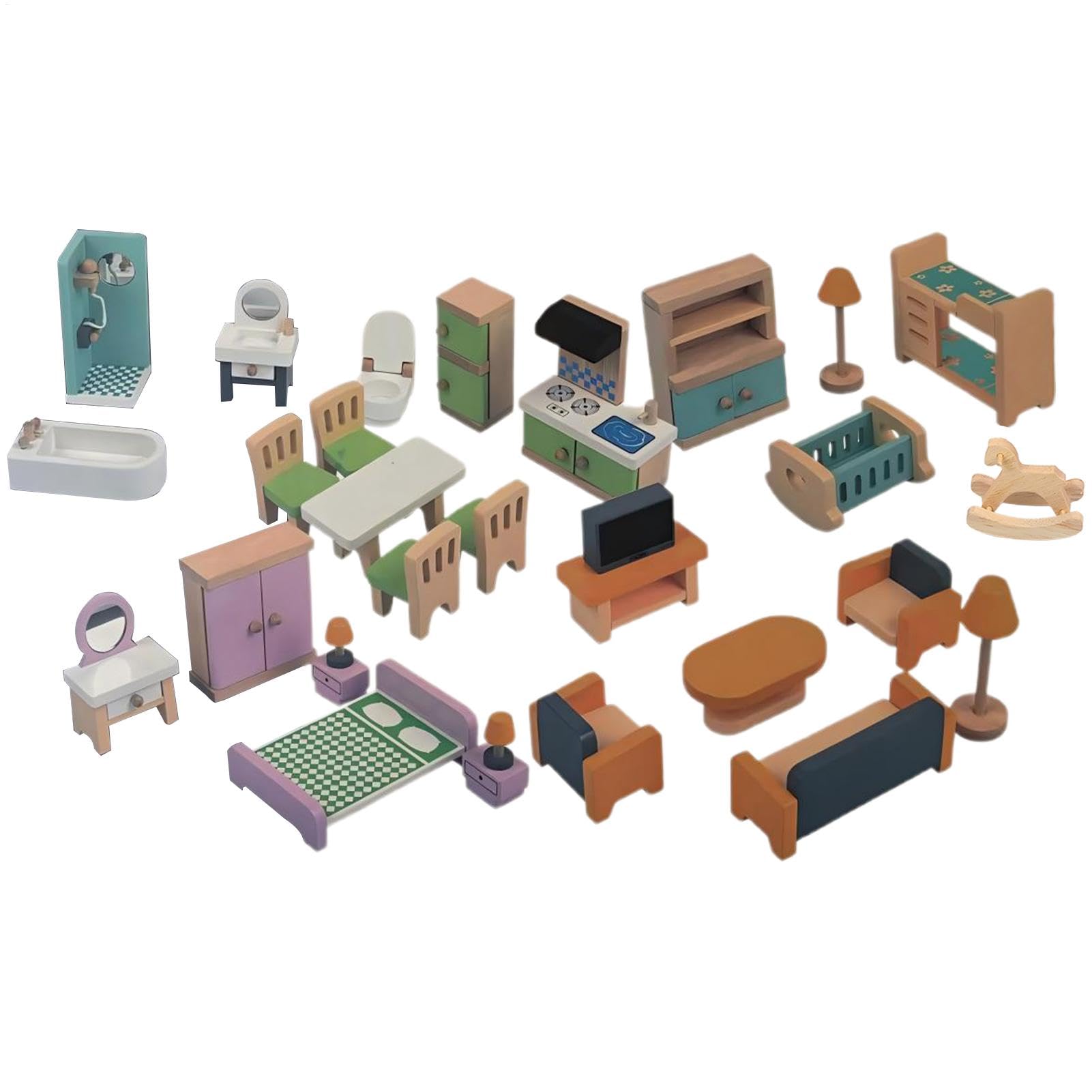 Set di mobili da gioco per, mobili per la casa gioco per,Mobili da gioco decorazione per la casa | Gioco interattivo di giocattoli per tutti-piccoli, mobili per la casa, accessori per la casa di gioco