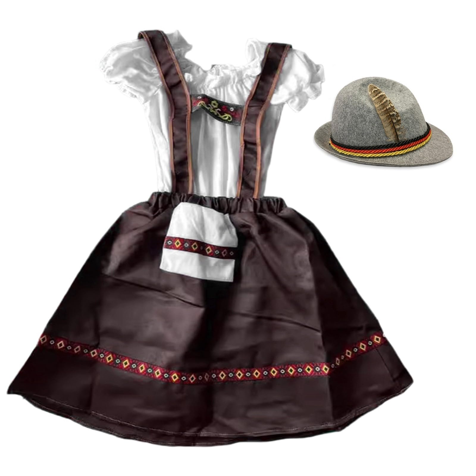 Kinderdirndl Mädchen Oktoberfest Trachtenkleid Bayerischer Stil