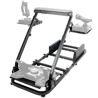 Dardoo Flight Racing Simulator Cockpit Adjustable Fit for Logitech G923 G Saitek, for Thrustmaster T80 T150 HOTAS Warthog, Game Mount Without Wheel, Shifter,Seat and Pedal