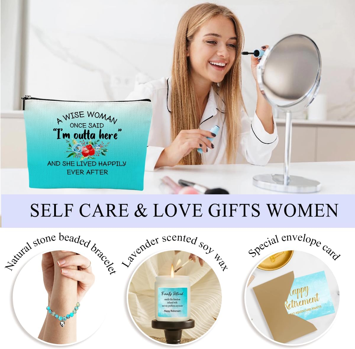 Retirement Gift for Woman, Retirement Gifts for Women Retired Coworker Teacher Nurses Leader Friends Mom Grandma Retirees Employee Leader Manager, Coworker Farewell Leaving Going Away Gift Basket Set image 5