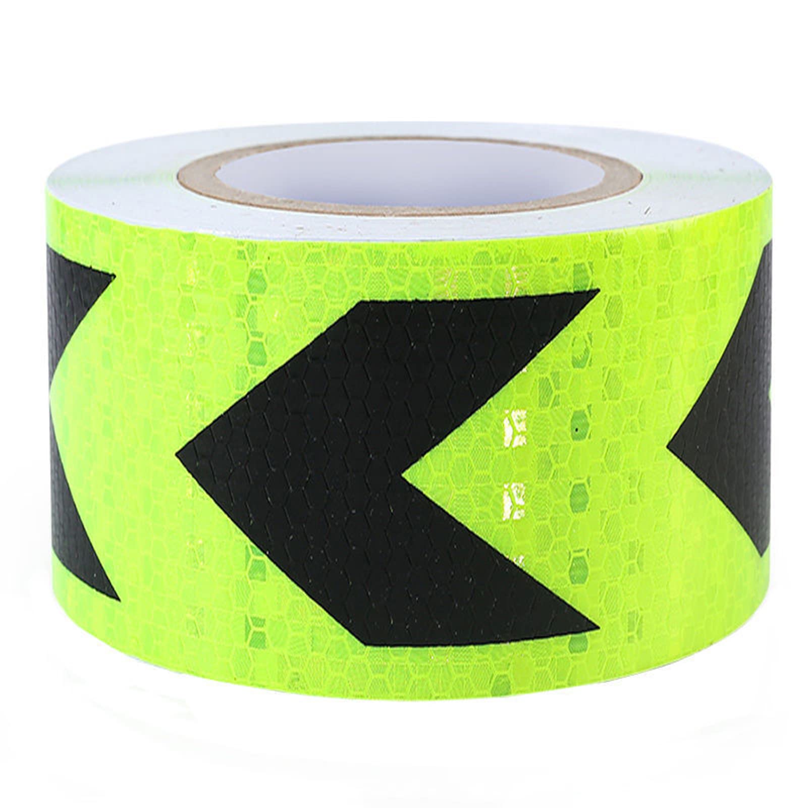 VHcgCGJ reflective tape, High Intensity Arrow Reflective Tape, Self-Adhesive Sticker, Marking Barrier(Green Black)
