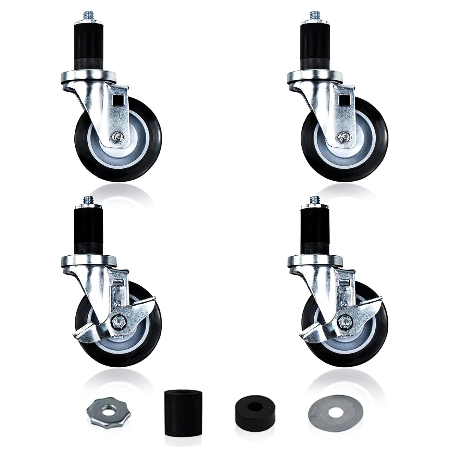 Buy HOCCOT 4 inch Work Table Caster Set of 4 Wheels for Commercial