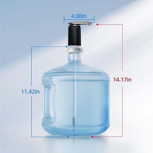 Vista 9 de Bomba de agua de mayor rendimiento para botella de 1/2/3 galones, dispensador de agua eléctrico USB C silencioso, bomba automática portátil