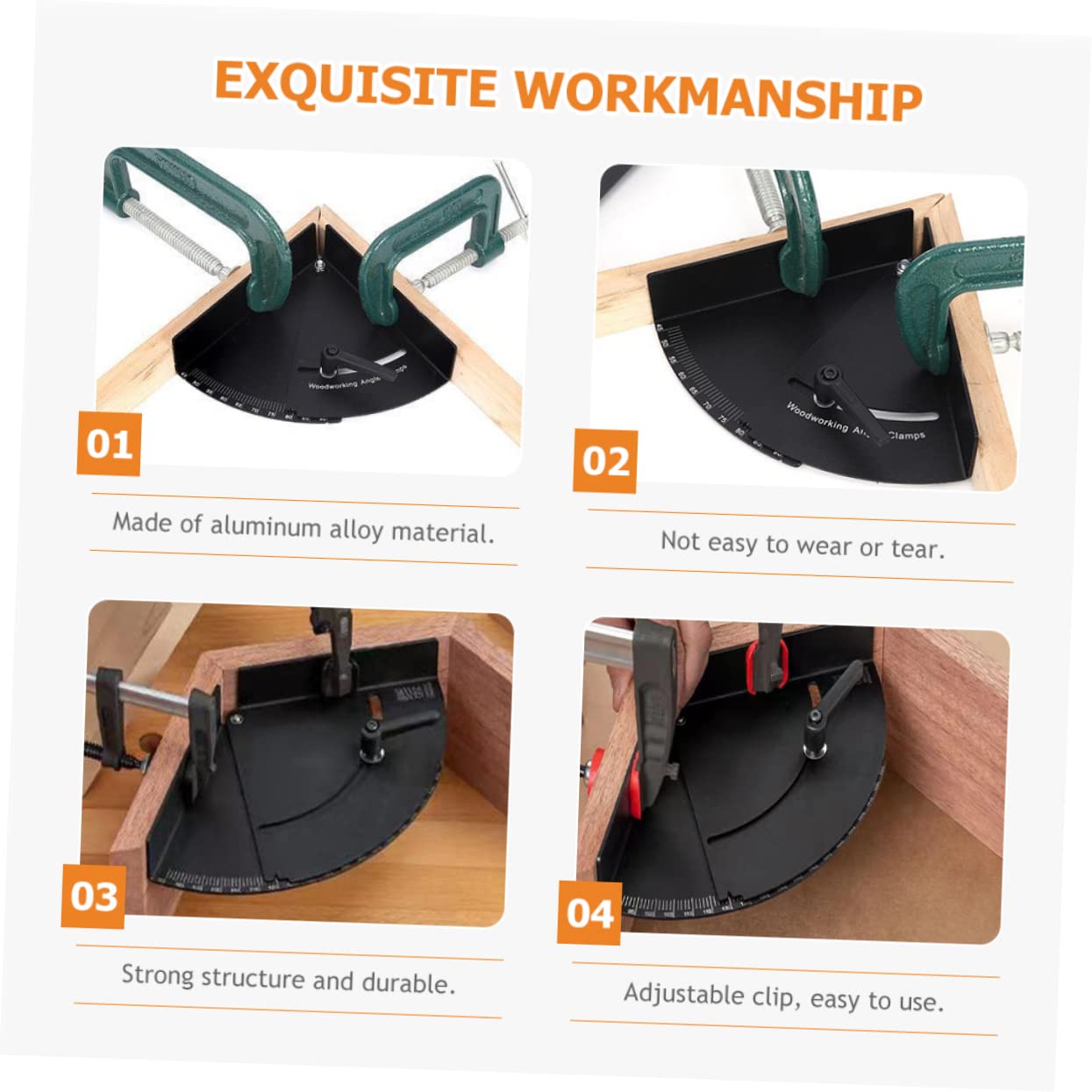 Mipcase Djustable Woodworking Corner Clamp 90 Degree Clamp for Woodworking Table Clamps for Woodworking