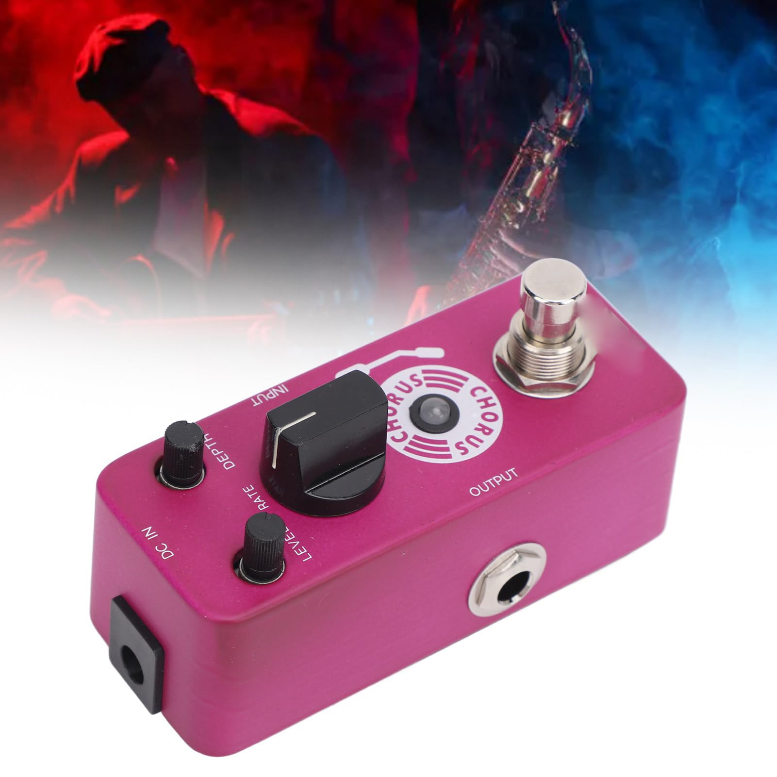 Pédale de chœur analogique True Typass Pédale d'effet de jazz rock clair pour la guitare électrique alliage en aluminium violet