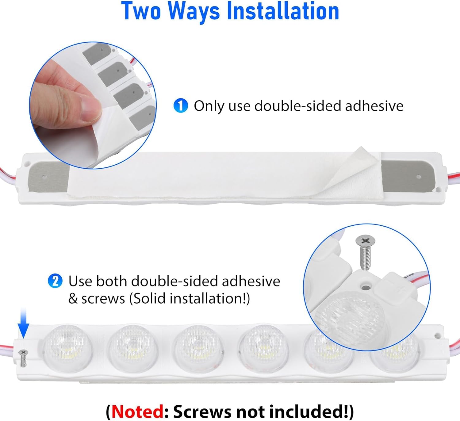 Linkstyle 12V 180 LEDs Car Interior Light Bar, 12V LED Light Strip LED Module Lighting Ceiling Dome Lamp for Car Truck Van RV Caravans Trailer Boat Christmas Decor, 30 Modules