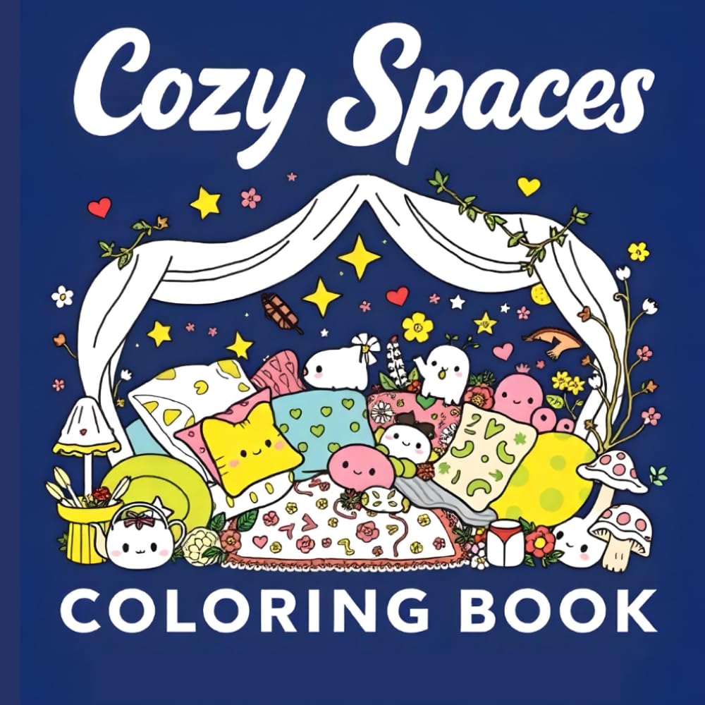 Tidy Spaces: A Mindful Adult Coloring Journey: Coloring relief for the relaxed mind