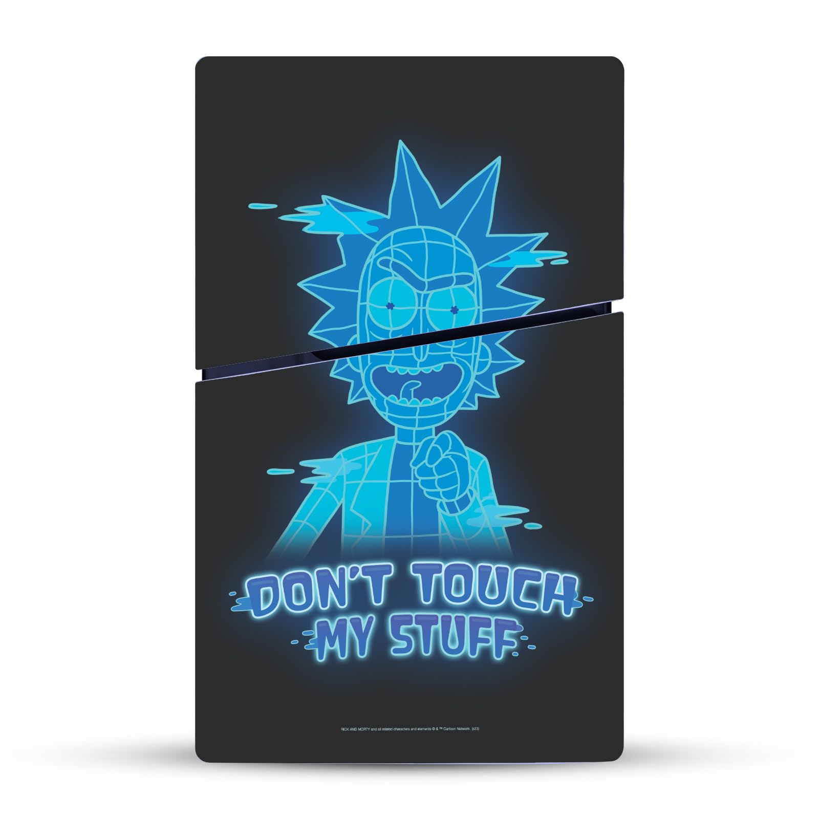 Head Case Designs sous Licence Officielle Rick and Morty Ne Touchez Pas À Mes Affaires Graphiques Vinyle Autocollant De Jeu Peau Compatible avec Sony PlayStation 5 PS5 Slim Disc Edition Console