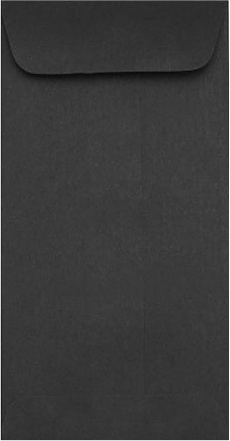 LUXPaper Open End Envelopes | Peel & Press | 6 x 11 1/2 | Midnight Black | 80lb. Text | 50 Qty