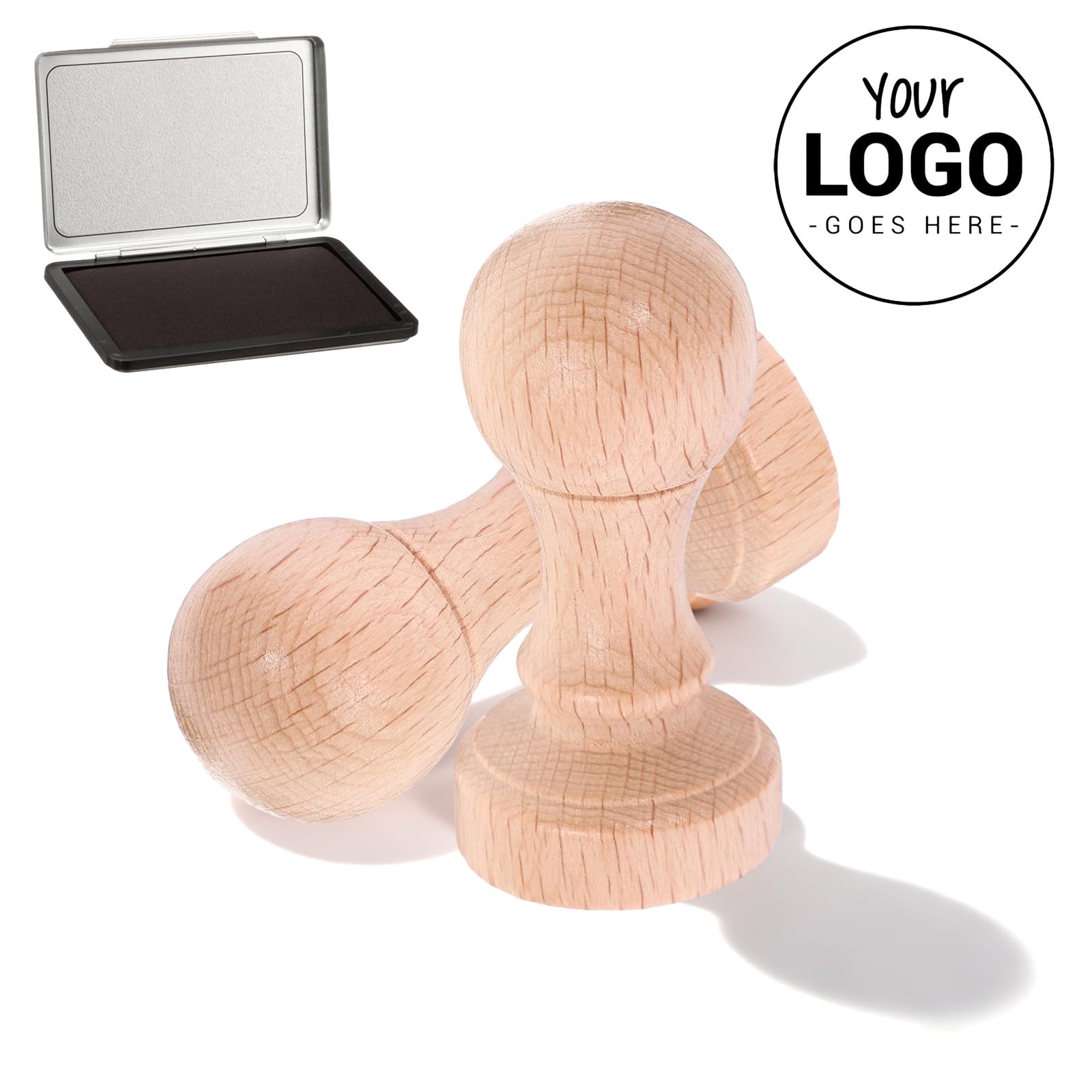 Wbw Round Seal Personalised Stamp - Custom Rubber Stamp With Your Logo & Text Upload Your Design Multiple Sizes For Business & Crafting (Round Seal)