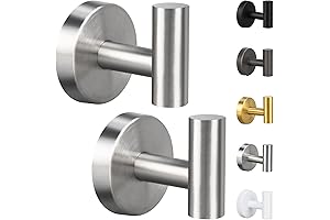 2-Pack Towel Hooks for Every Bathroom Need: Maximize Space and Convenience