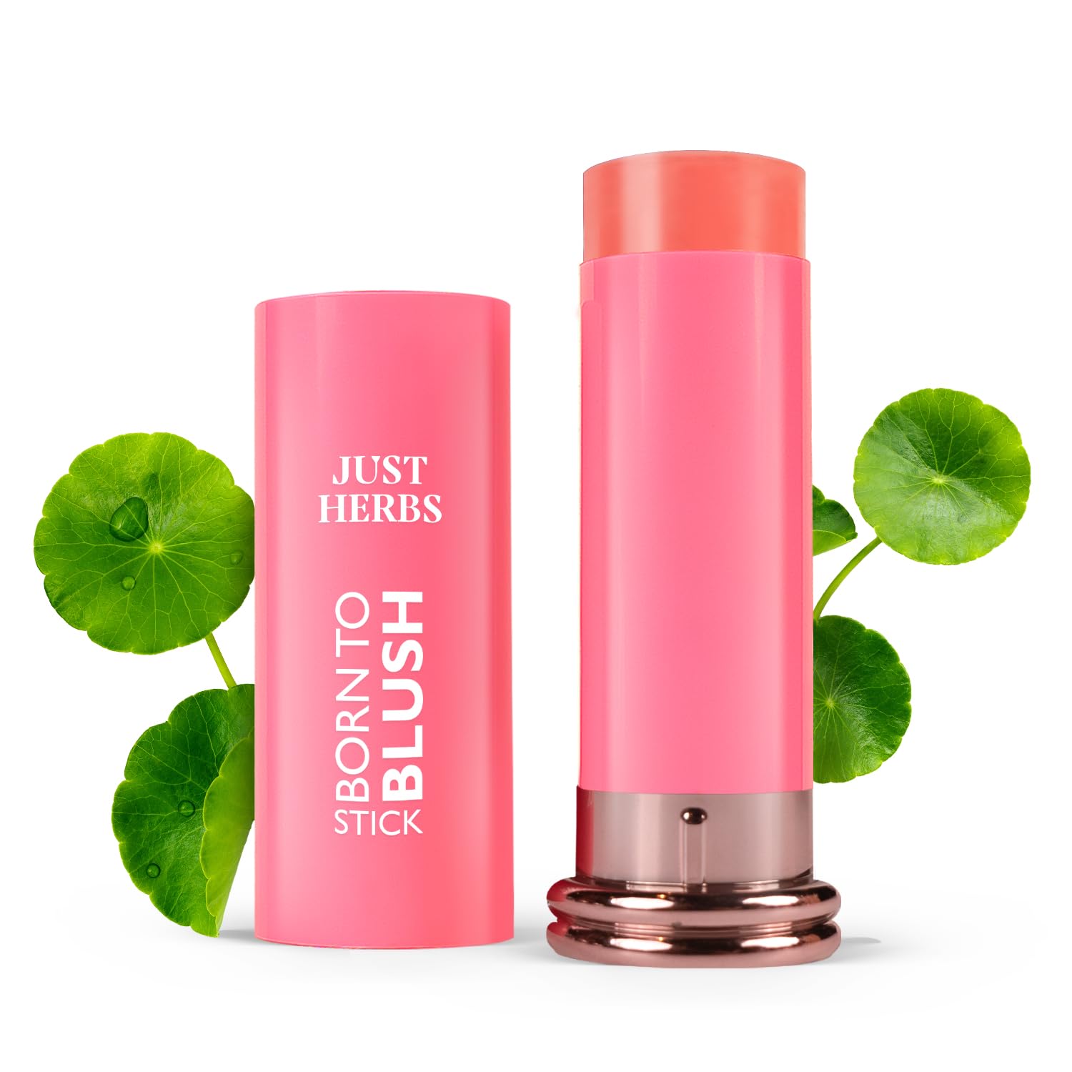 Just Herbs Peach Pie Born To Blush Lightweight | Long Stay | Smooth Texture | Moisturises & Hydrates | Dewy Glow Blush Stick with Shea Butter & Cica for Eyes Cheeks and Lips For Women | 14g-picture-51