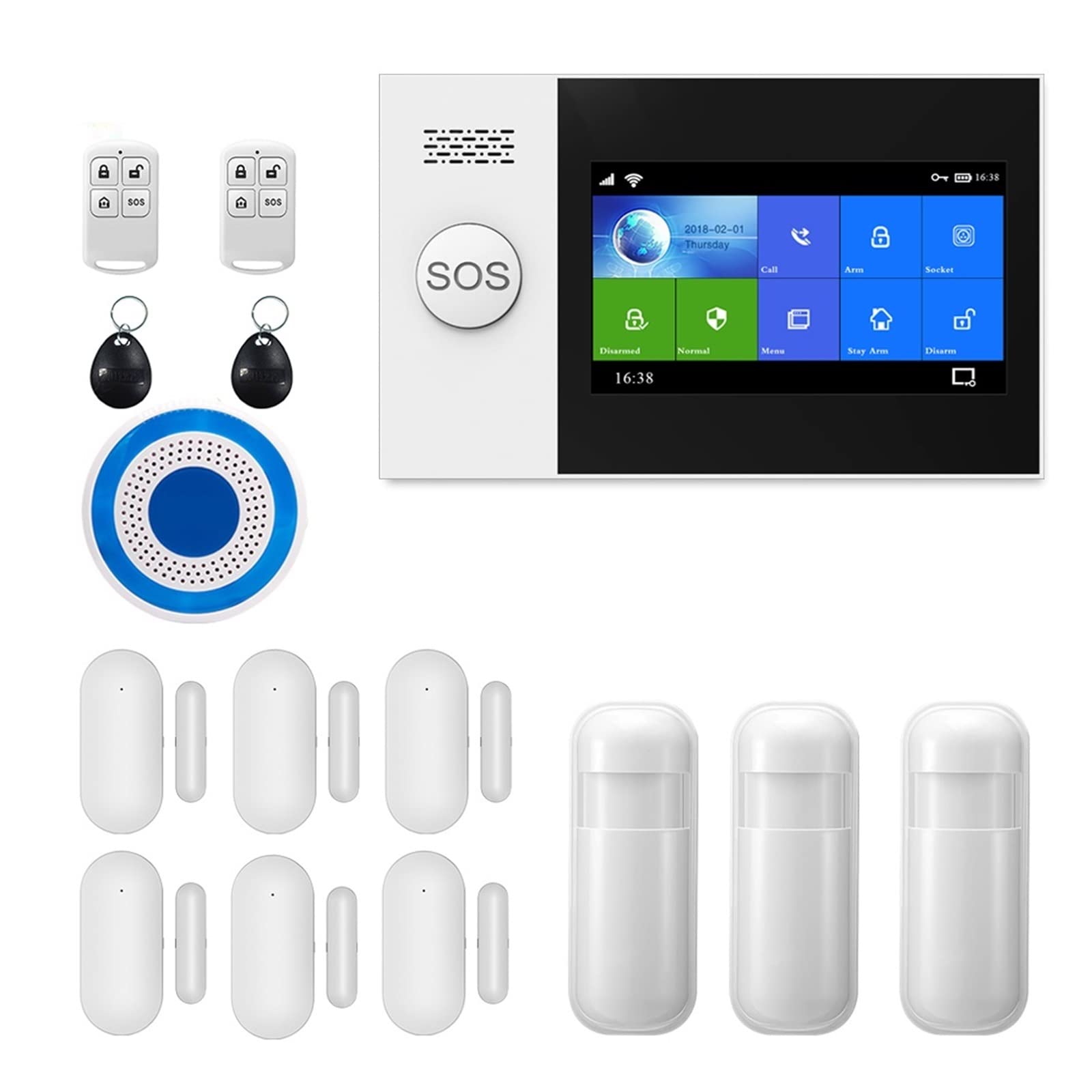 CUDTAPI Wireless Home GSM Security Alarm System Burglar With Motion Sensor Detector(E..)
