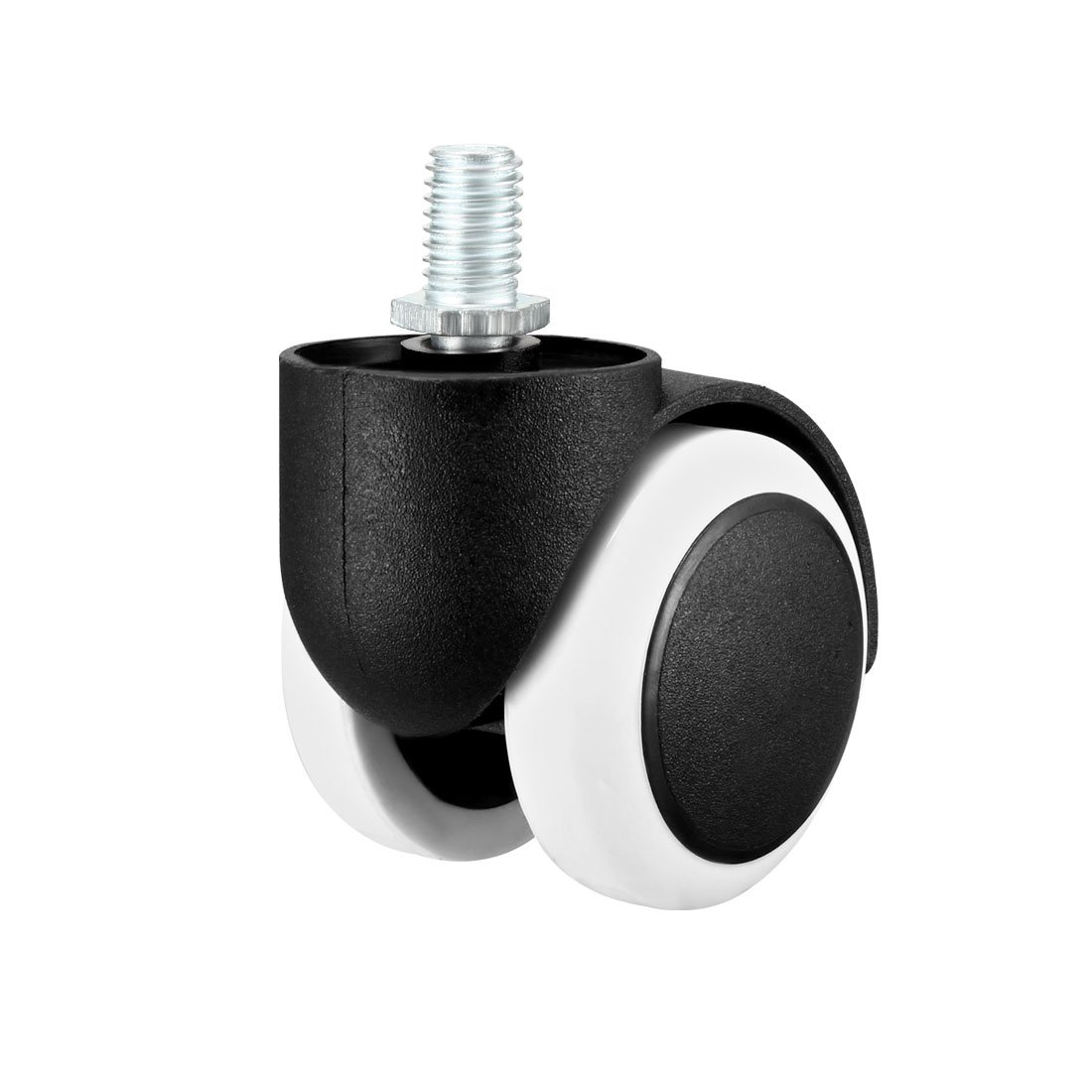 sourcing map Sedia Per Ufficio Ruote Ruote 2 Pollici Pu Stelo Filettato Orientabile Bianco Orientabili, 5 pz 5 pezzi