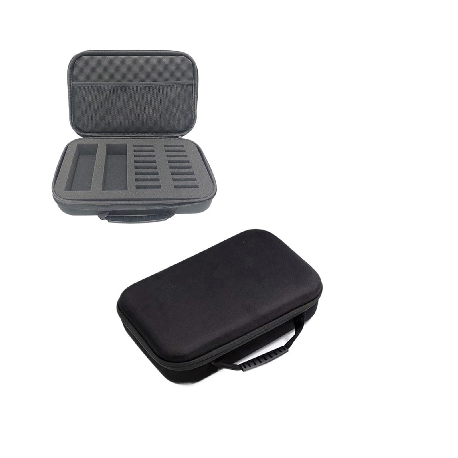 Zxeaqflpr Black Travel Shaver Organizer Beard Trimmer Box Salon Hairdressing Carrying
