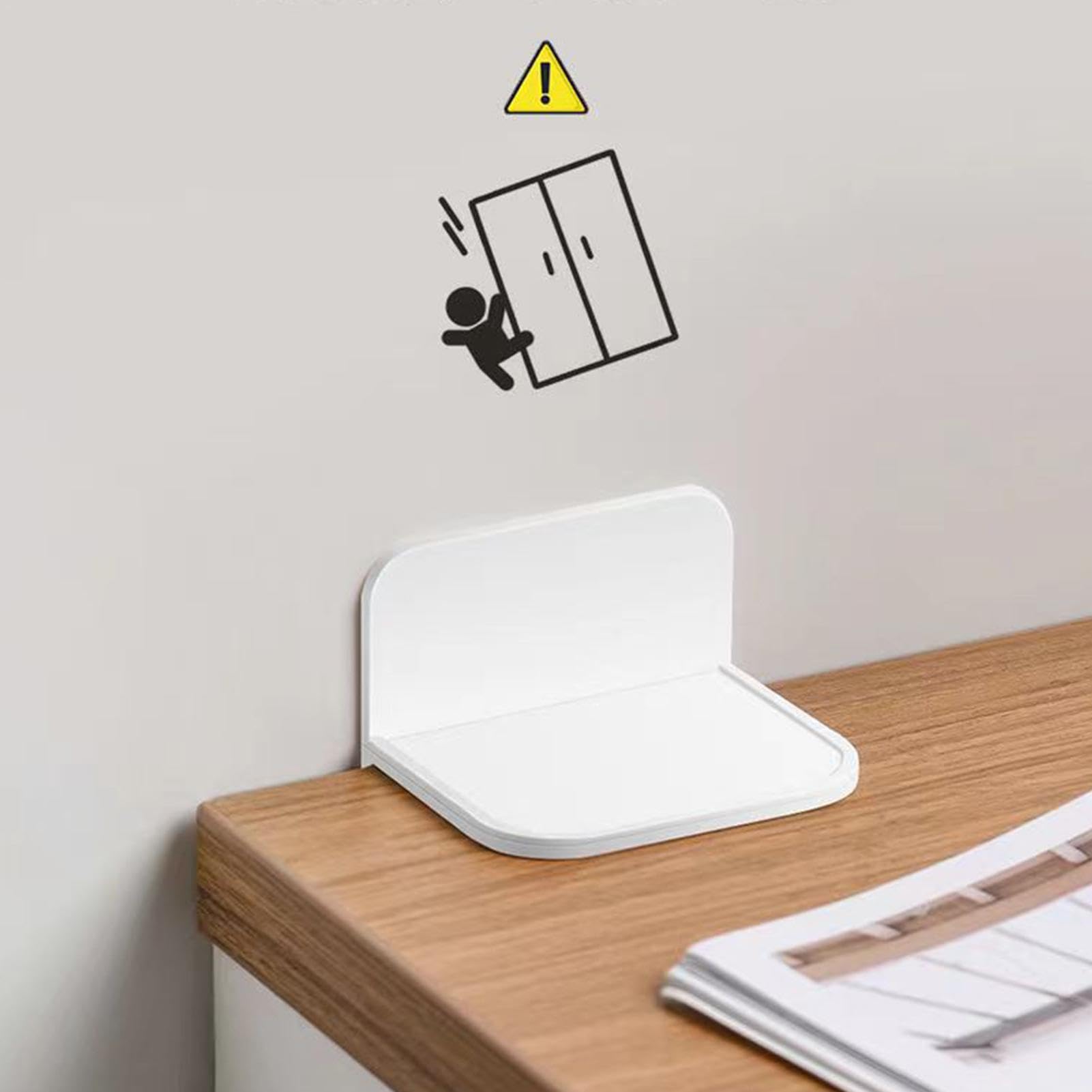 Ancoraggi per mobili senza trapano, ancoraggi da parete per mobili antiribaltamento,Ancoraggi adesivi per mobili da 6 pezzi Ancoraggi sicuri per parete | Ancoraggi a parete per mobili resistenti all'u