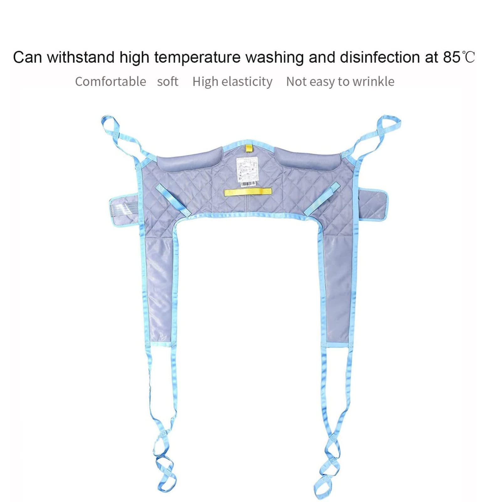 Arnés Elevación Paciente Cuerpo Completo, Eslingas de Transferencia para IR al Baño, Eslinga de Elevación, Anciano, Discapacitado, Carga Máxima 275kg, No Incluye Grúa