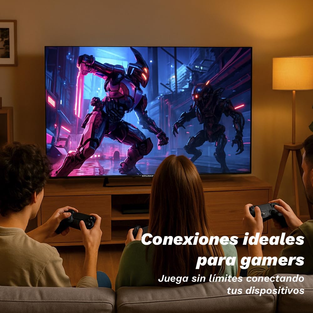 Grunkel televisor QLED 50¨ Smart TV 4K UHD 5025WLEDW con Sistema operativo webOs