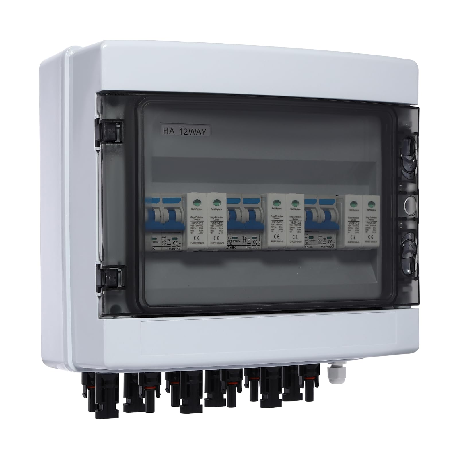 überspannungsschutz pv - 1000V, 25A, 3-String Solar PV Anschlusskasten, Solar-Kombinator-Box IP65 Leistungsstarke Funktionen für On-/Off-Grid-Solarpanelsystem