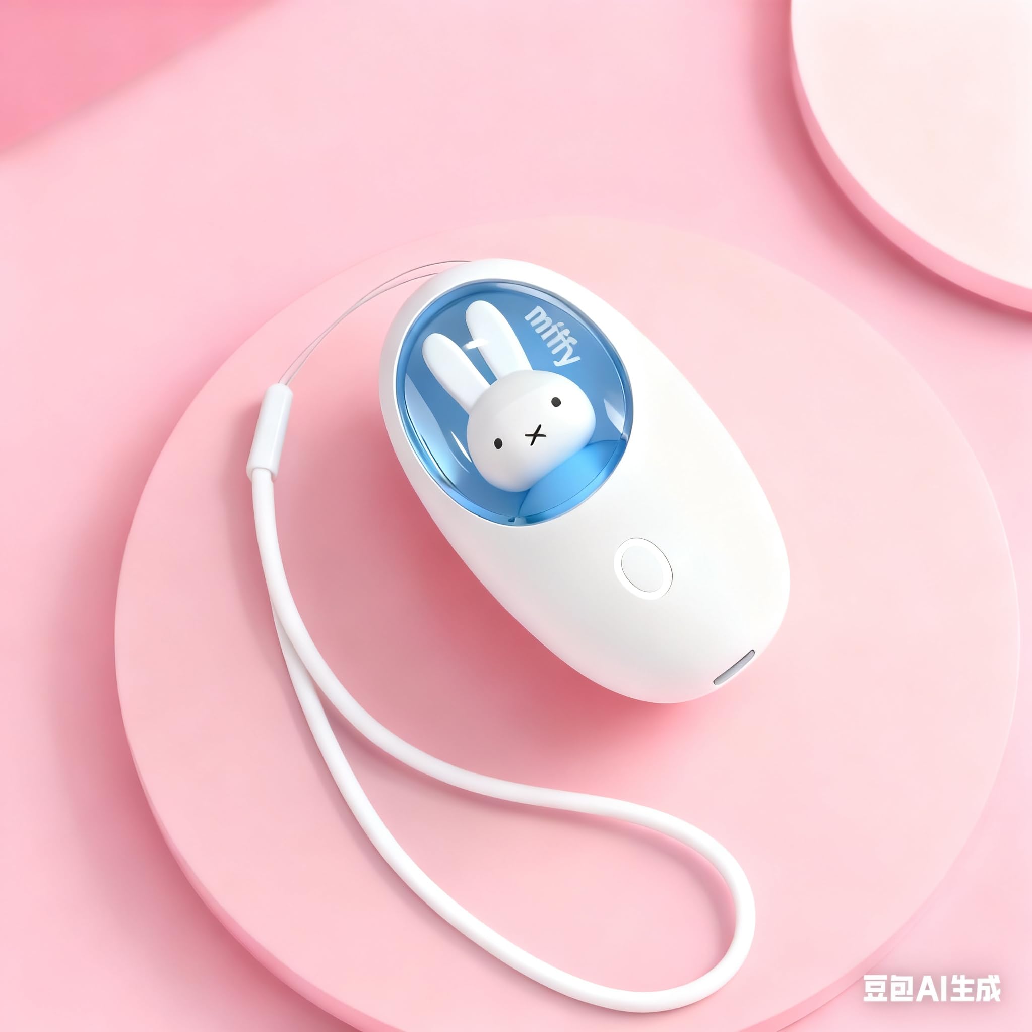 Mipow X Miffy Chauffe-mains portable pour les mains et les yeux, chaleur durable et élégant pour l'extérieur et un usage quotidien (blanc)