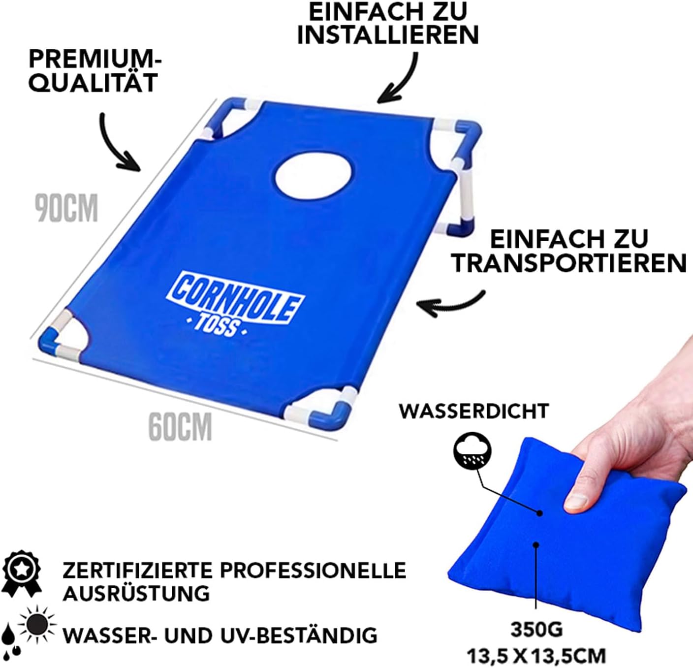 Jocul Cornhole în diferite locații