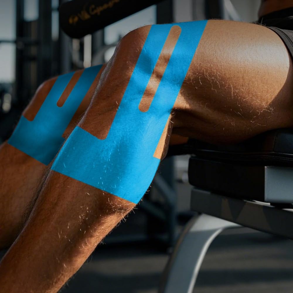 Vairon TAPEX Pro Nastro Per Ginocchio 20 Pezzi PreCut Nastri Kinesiologici Impermeabili, Elastici e Delicati Sulla Pelle,Supporto per Articolazioni e Muscoli