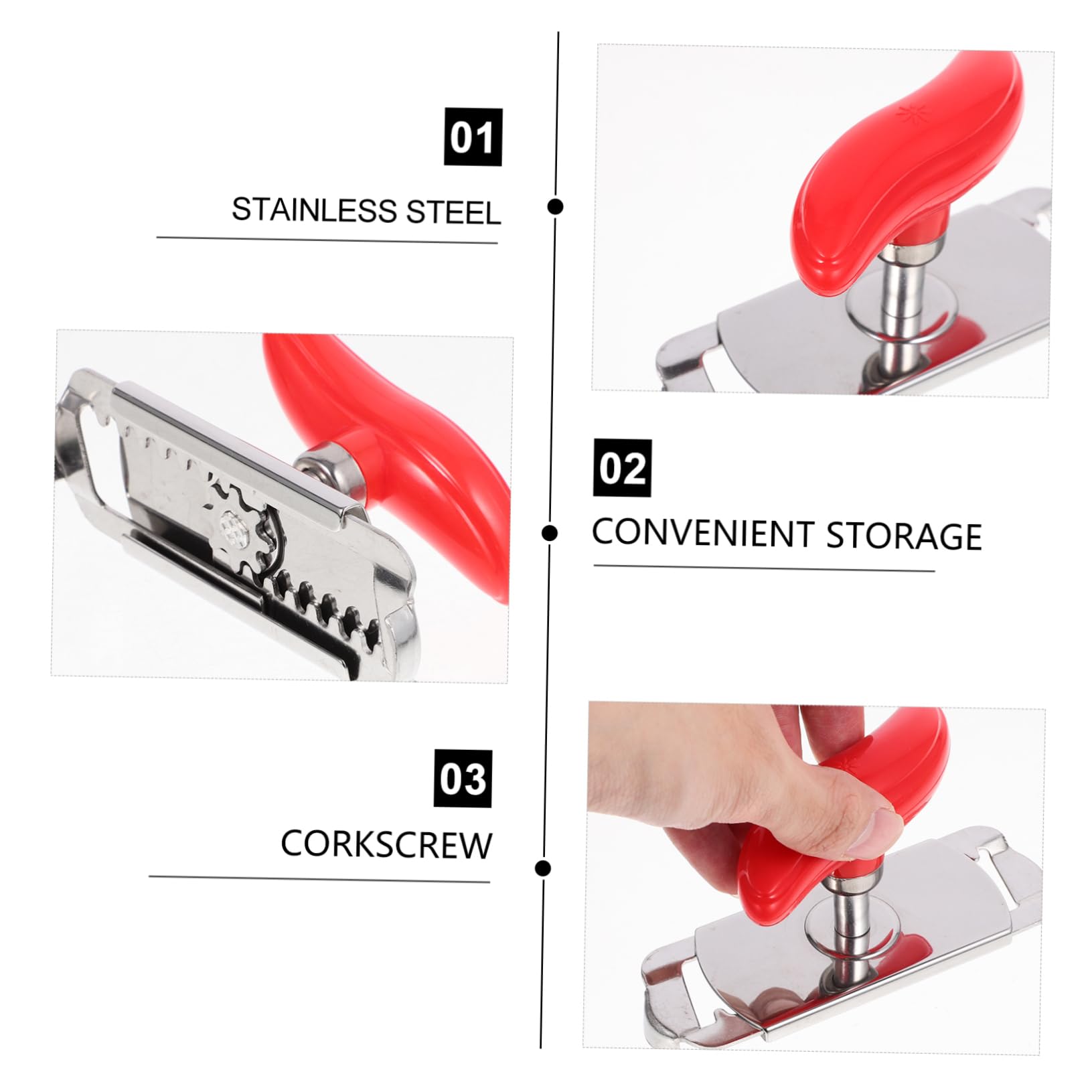 MAGICLULU 5 Pezzi Apriscatole In Acciaio Inossidabile Accessori Per Lattine Apriscatole Portatile Forniture Per Lattine Portatili Da Campeggio Apribottiglie