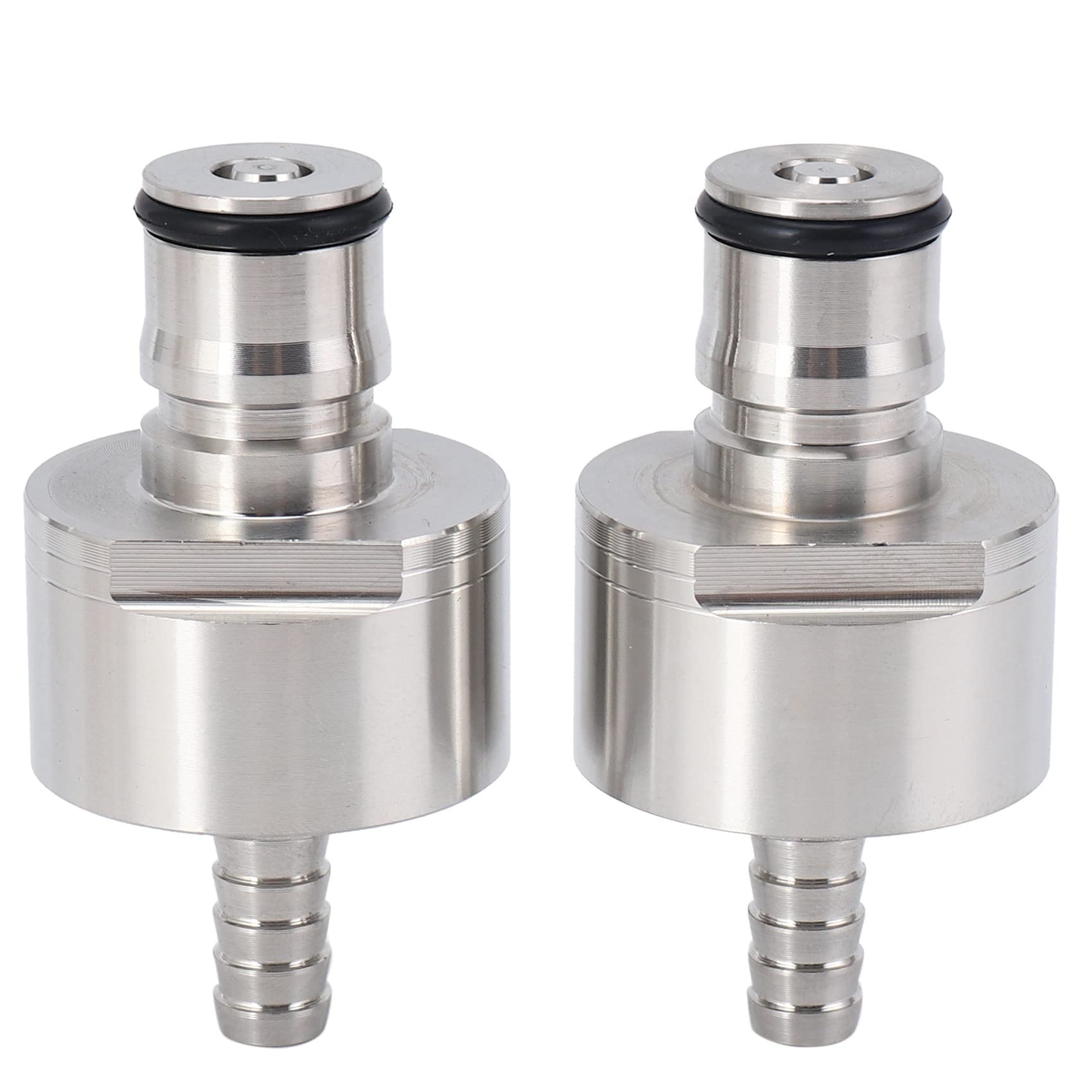 Dasertoe 2Pcs/Lot 304 Stainless Steel Carbonation Cap 5/16 Inch Barb, Lock Type, Fit Drink Pet Bottles, Homebrew Kegging