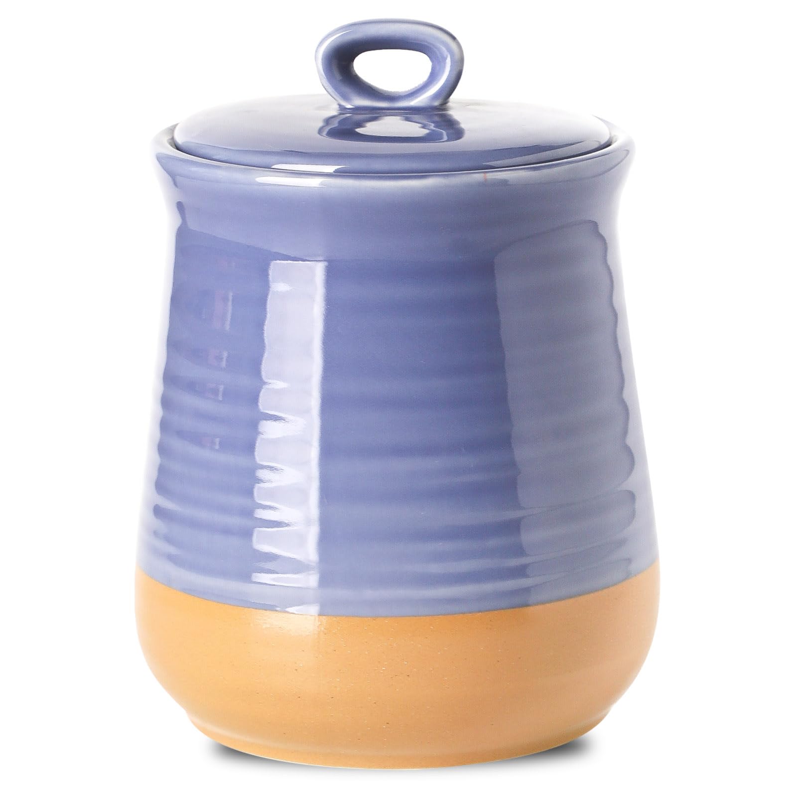 Hasense Food Storage Jar, Ceramic Kitchen Canister with Airtight Lid, 88 OZ Food Storage Containers, Candy Jar for Coffee, Sugar, Tea, Flour and More, Wedding Gift, Purple