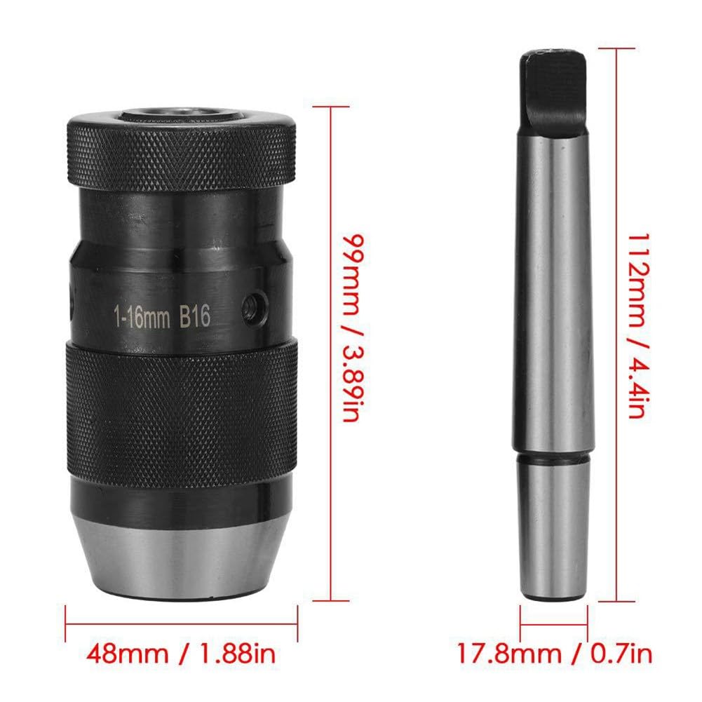 Mandrin autoserrant B16 de 1 à 16 mm avec mandrin MK2 et perceuse à