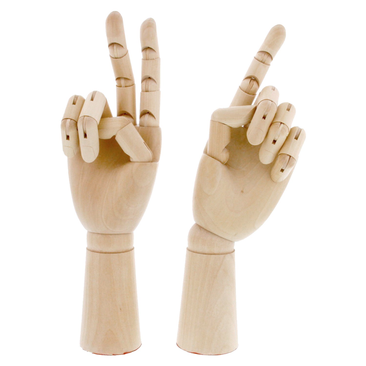 Modellhand aus Holz - 7" die Hölzerne Art Schaufensterpuppe Hand Brille Halter Schmuck Display steht - links/rechts Hand Abbildung Prüfpuppe Handmodell für Zeichnung