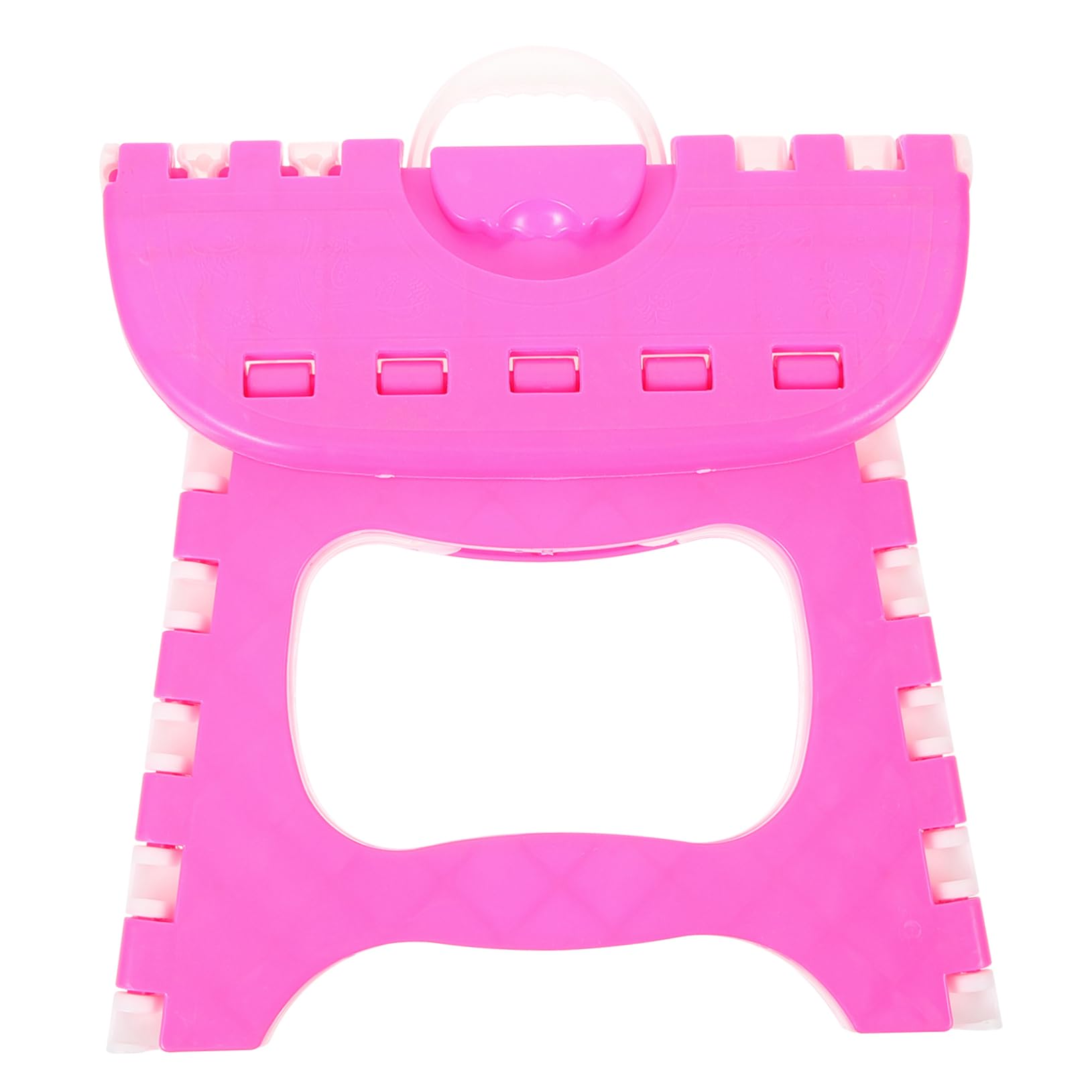 PRETYZOOM Step Stool Non-slip Folding Stools Bathroom Stool Portable Folding Stool Mini Stool Collapsible Stool Pink Foldable Small Bench Child